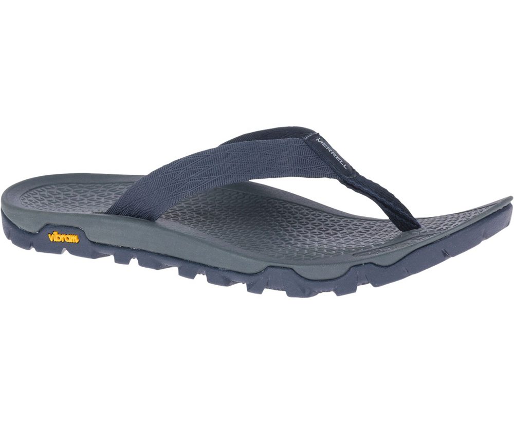 Sandały Merrell Męskie Granatowe - Breakwater Flip - 215980-VGN